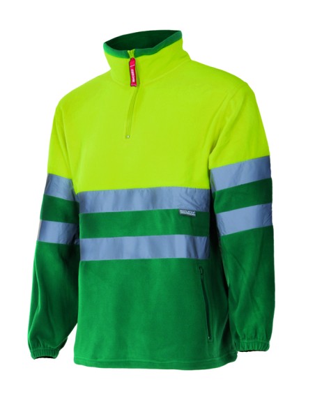 FORRO POLAR BICOLOR A/VISIBILI. SUP AMA/INF VER TALLA XS-3XL